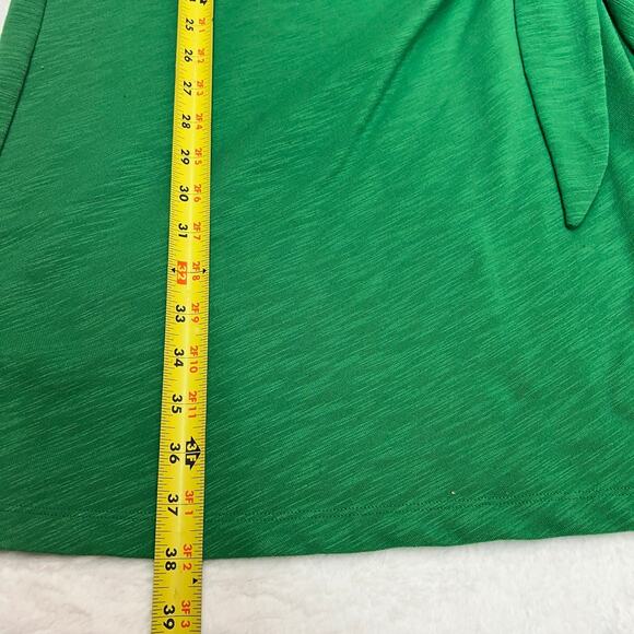 Soho Street New York and Company Kelly Green Short Sleeve Dress Size M Tie Hip - Picture 7 of 9